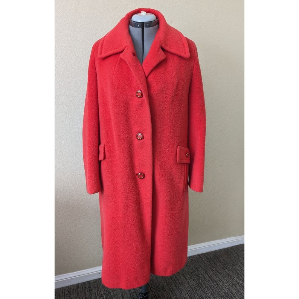 Vintage Plus Size Union Label Orange Coat 14 16 Fashionfila Wool Unique Volup